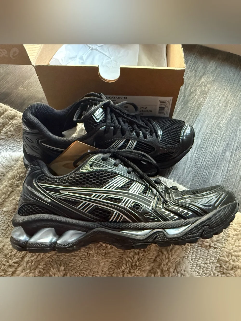 ASICS Gel Kayano 14 Black/Pure Silver
